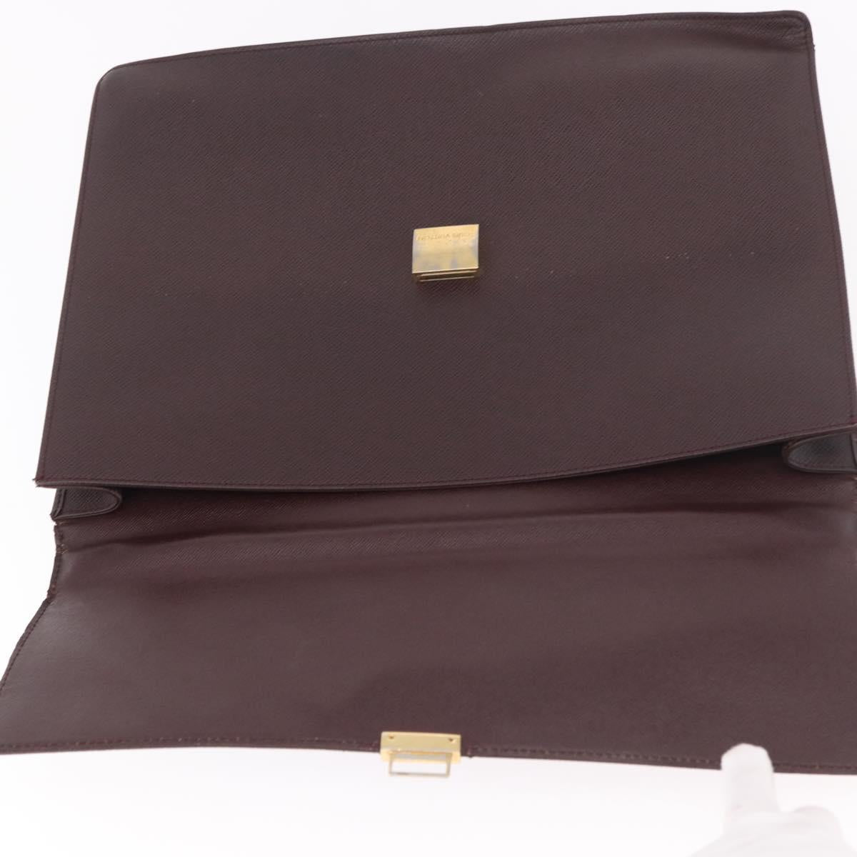 LOUIS VUITTON Taiga Porte Documents Angara Bag Acajou M30776 Auth bs35692