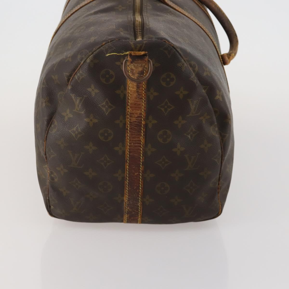 LOUIS VUITTON Monogram Keepall Bandouliere 55 Boston Bag M41414 LV Auth bs35693