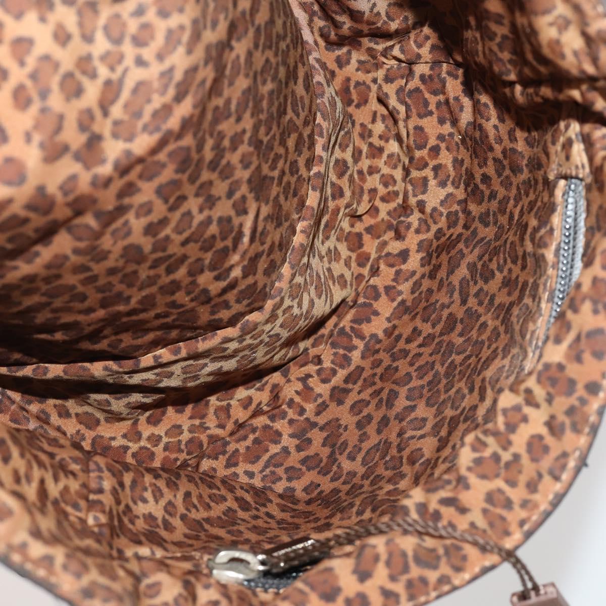 BOTTEGA VENETA Shoulder Bag Cotton jersey 3 Set Brown Black Auth bs35694