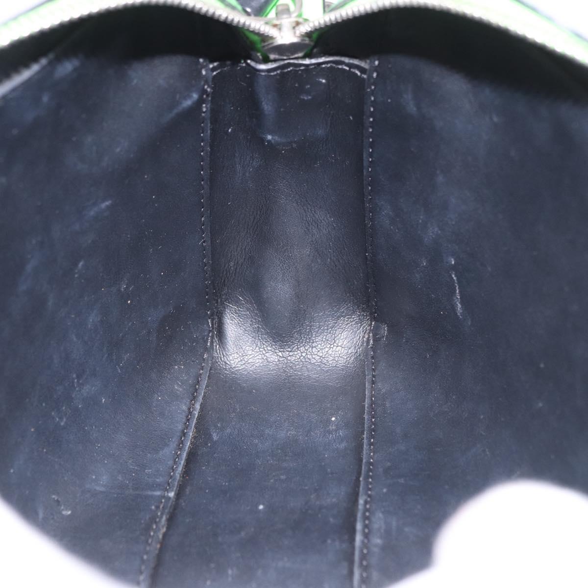 VALENTINO Shoulder Bag Leather Green Silver Auth bs35697