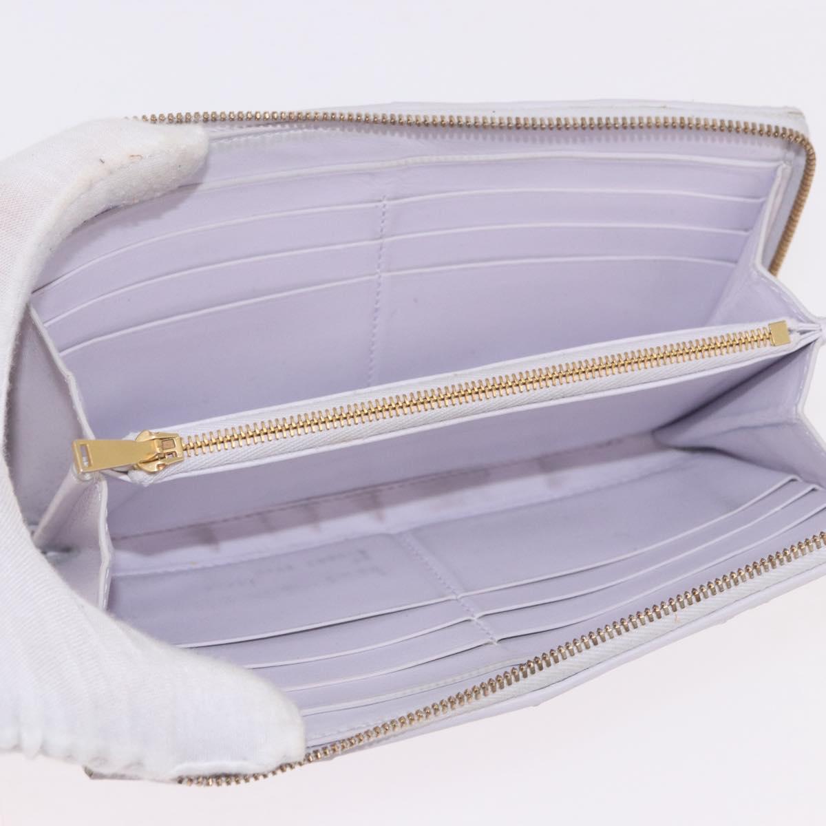 BOTTEGA VENETA MAXI INTRECCIATO Long Wallet Leather Purple Gold Auth bs35701