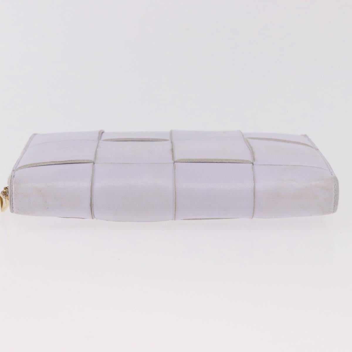 BOTTEGA VENETA MAXI INTRECCIATO Long Wallet Leather Purple Gold Auth bs35701