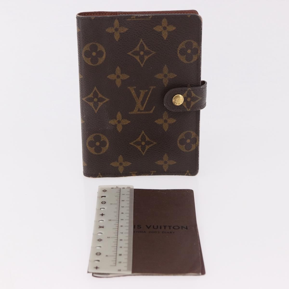LOUIS VUITTON Monogram Agenda PM Day Planner Cover R20005 LV Auth bs35705