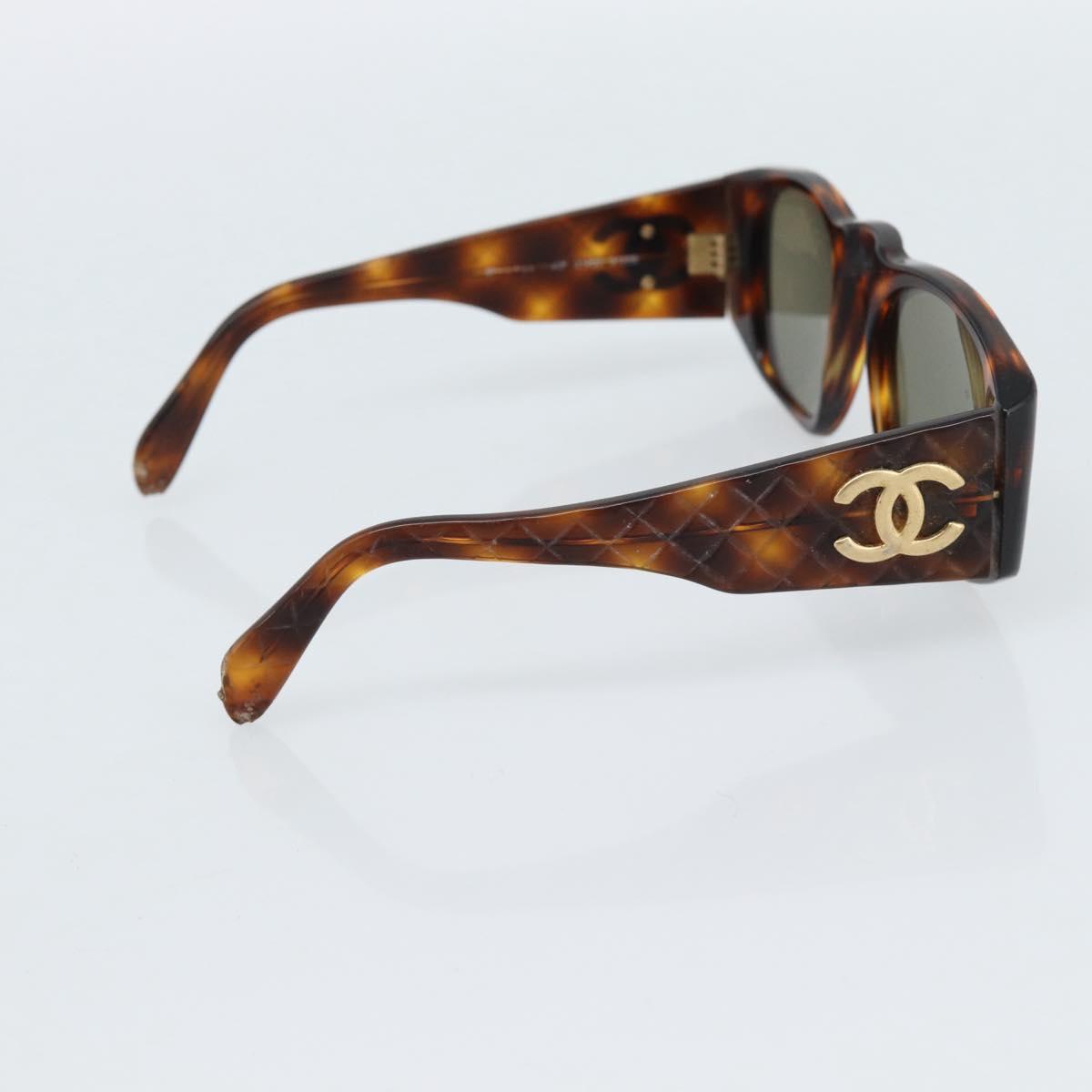 CHANEL Sunglasses plastic 3 Set Black Brown CC Auth bs35709