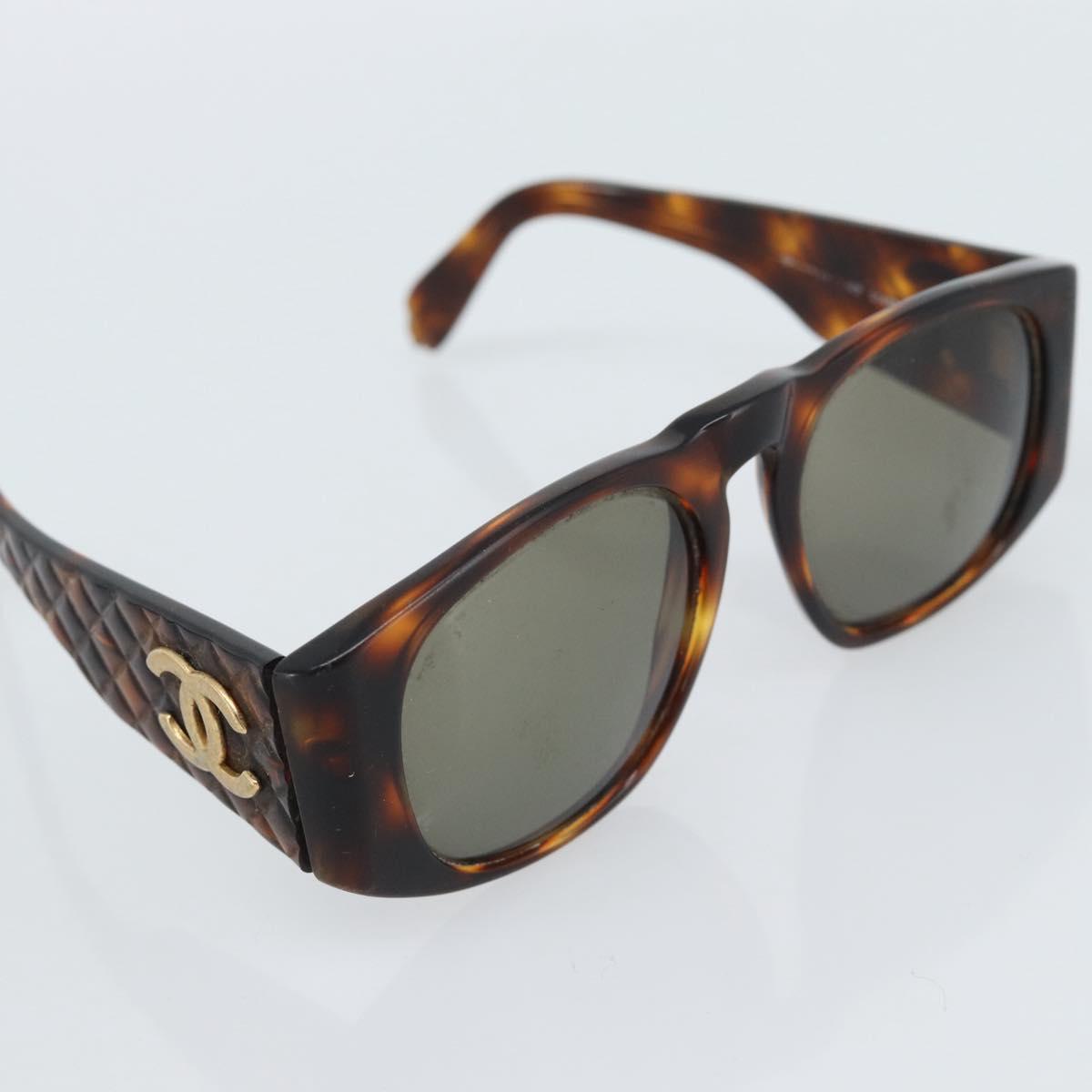 CHANEL Sunglasses plastic 3 Set Black Brown CC Auth bs35709