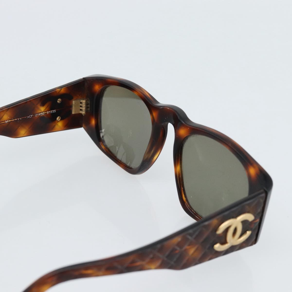 CHANEL Sunglasses plastic 3 Set Black Brown CC Auth bs35709