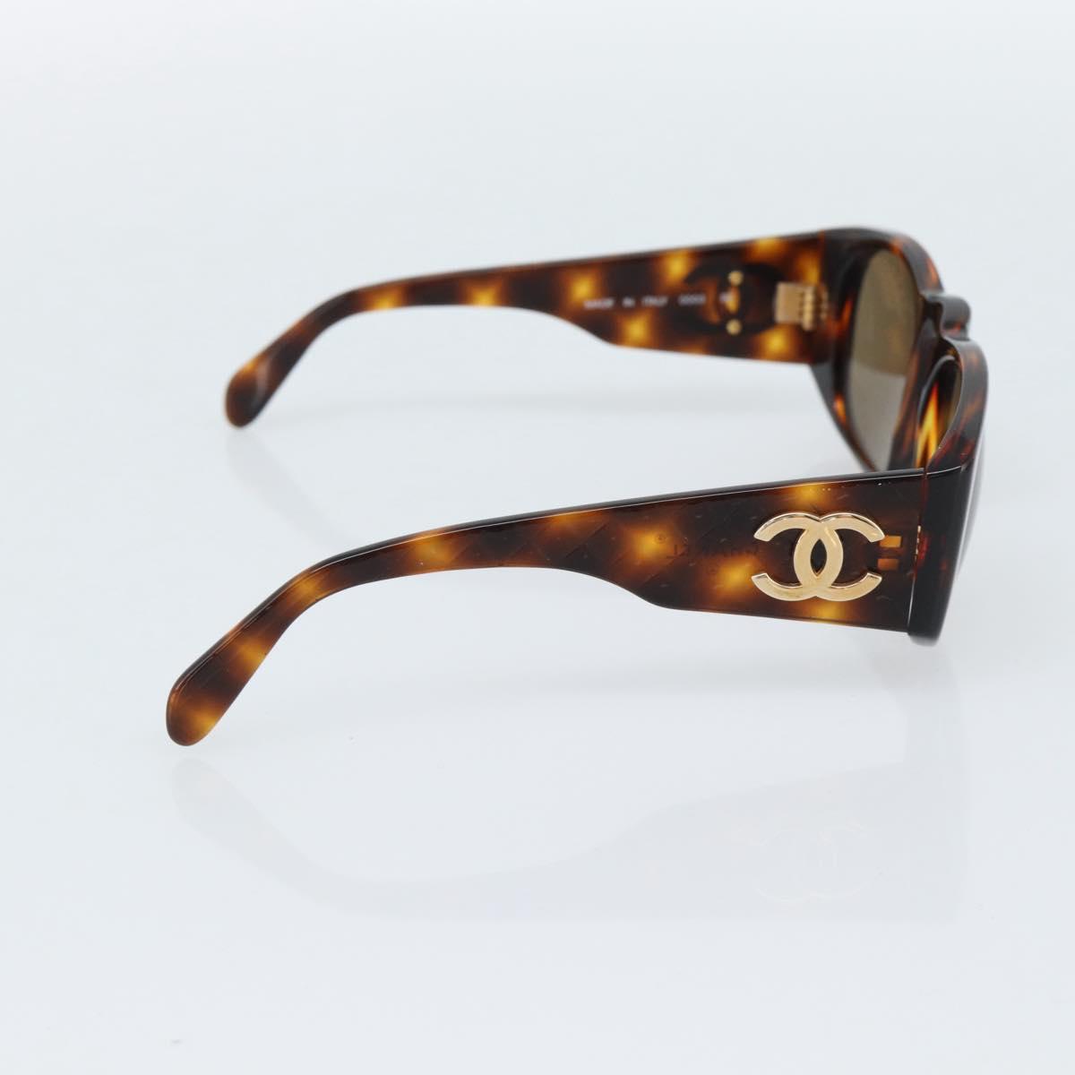 CHANEL Sunglasses plastic 3 Set Black Brown CC Auth bs35709