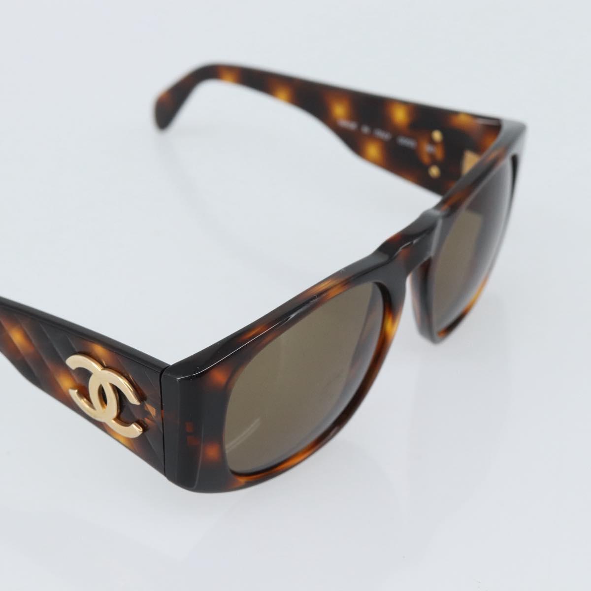 CHANEL Sunglasses plastic 3 Set Black Brown CC Auth bs35709