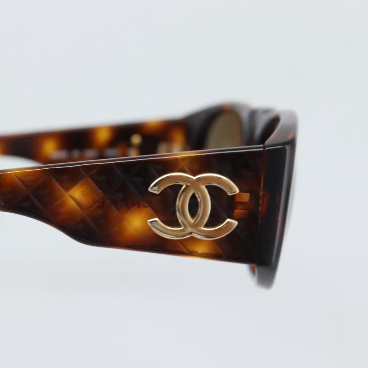 CHANEL Sunglasses plastic 3 Set Black Brown CC Auth bs35709