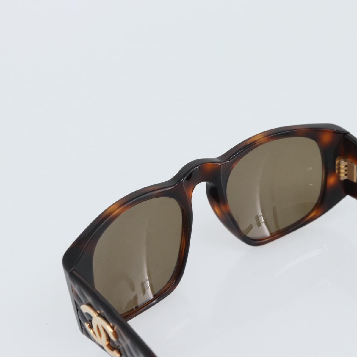 CHANEL Sunglasses plastic 3 Set Black Brown CC Auth bs35709