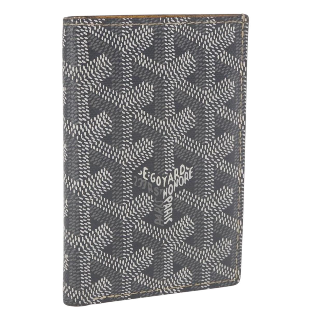 GOYARD Herringbone Card Case PVC Gray Auth bs35715V
