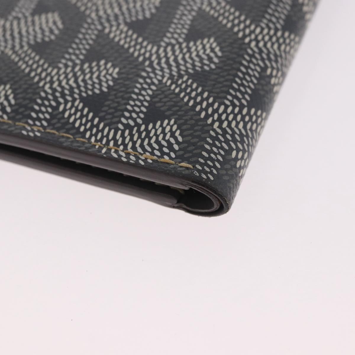 GOYARD Herringbone Card Case PVC Gray Auth bs35715V