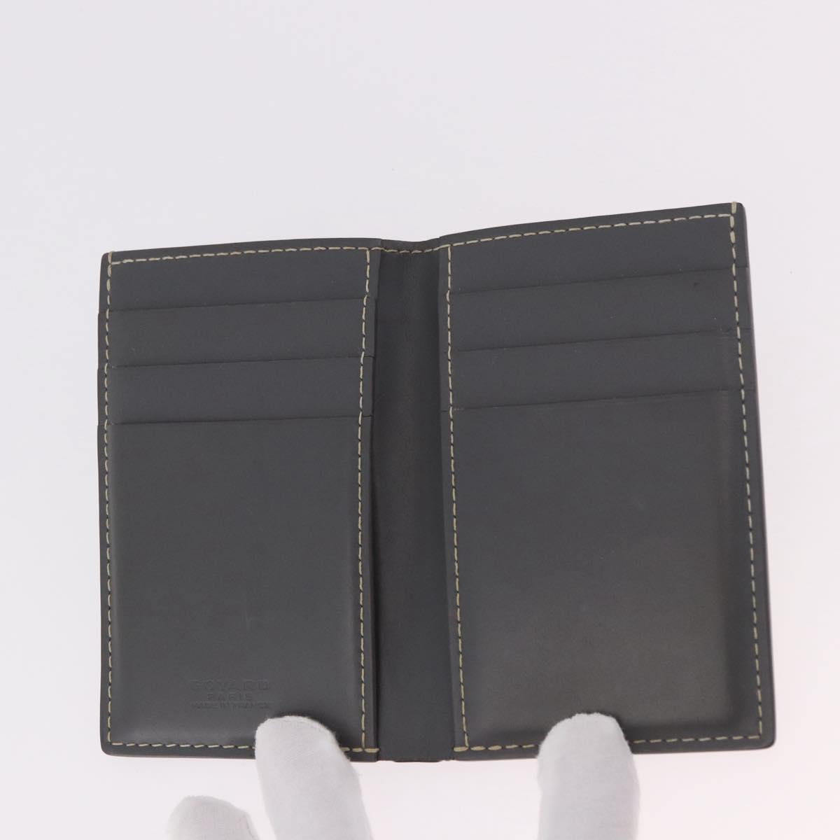 GOYARD Herringbone Card Case PVC Gray Auth bs35715V
