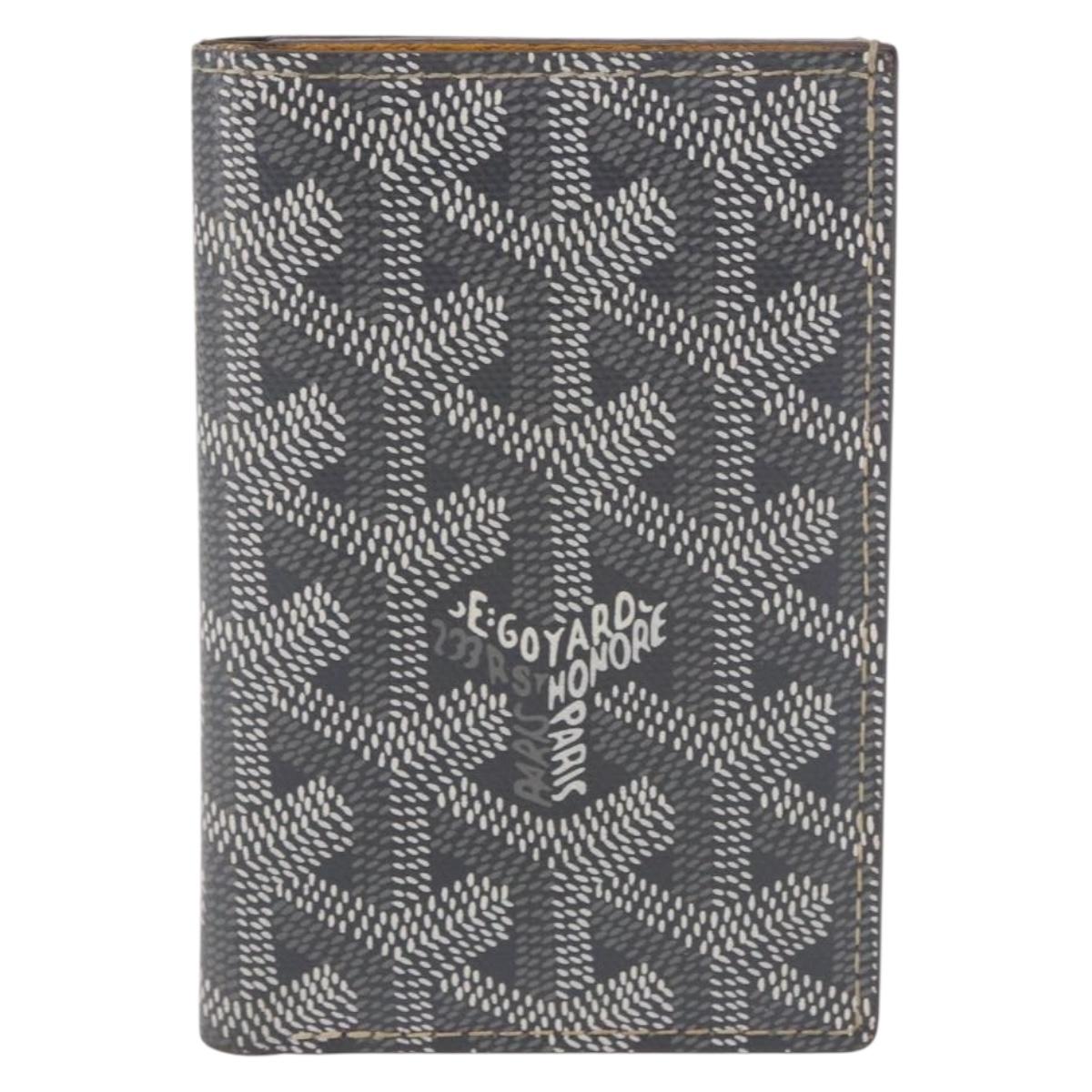 GOYARD Herringbone Card Case PVC Gray Auth bs35715V