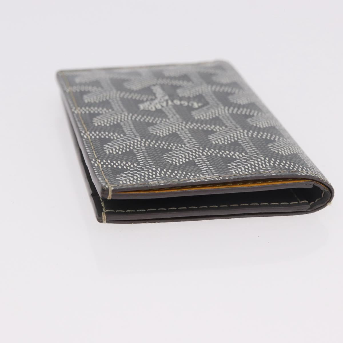 GOYARD Herringbone Card Case PVC Gray Auth bs35715V