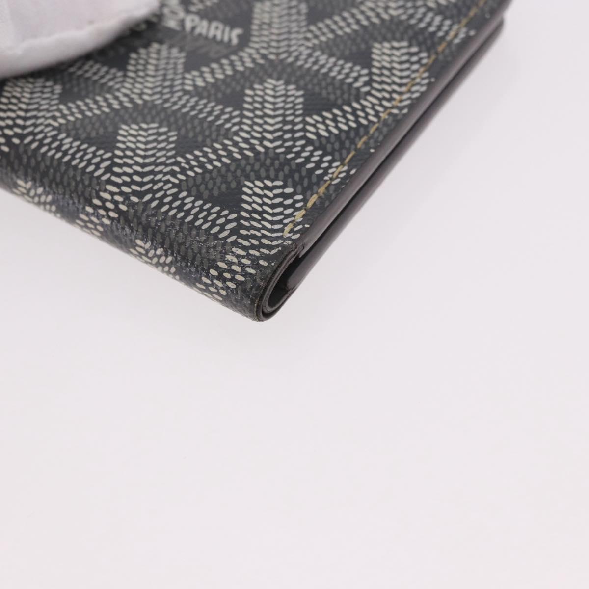 GOYARD Herringbone Card Case PVC Gray Auth bs35715V
