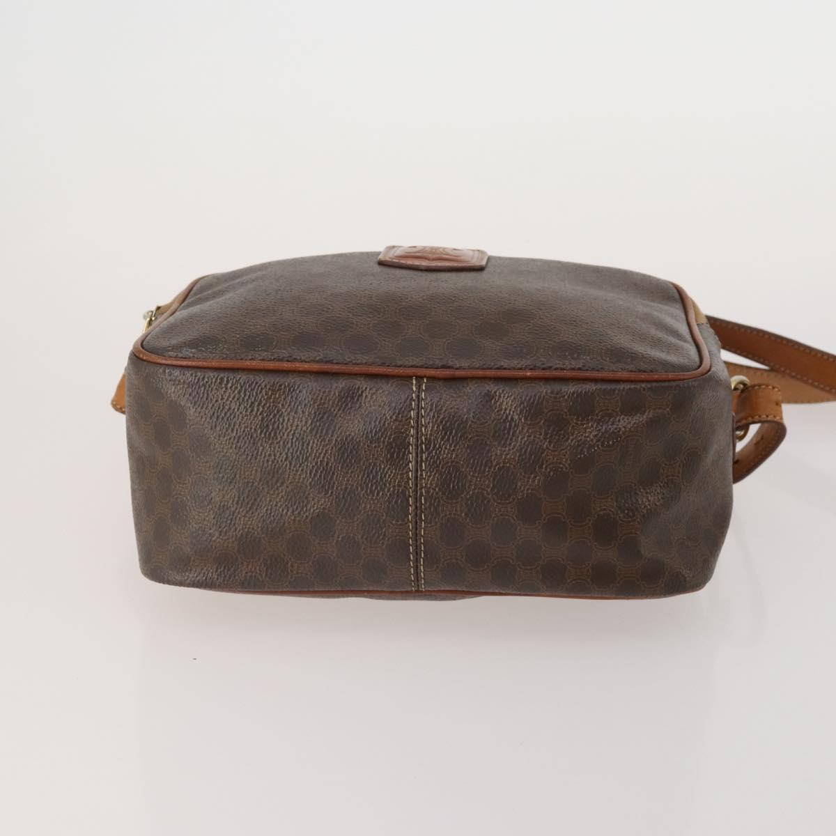 CELINE Macadam Canvas Shoulder Bag PVC Leather 4 Set 2way Brown Auth bs35722