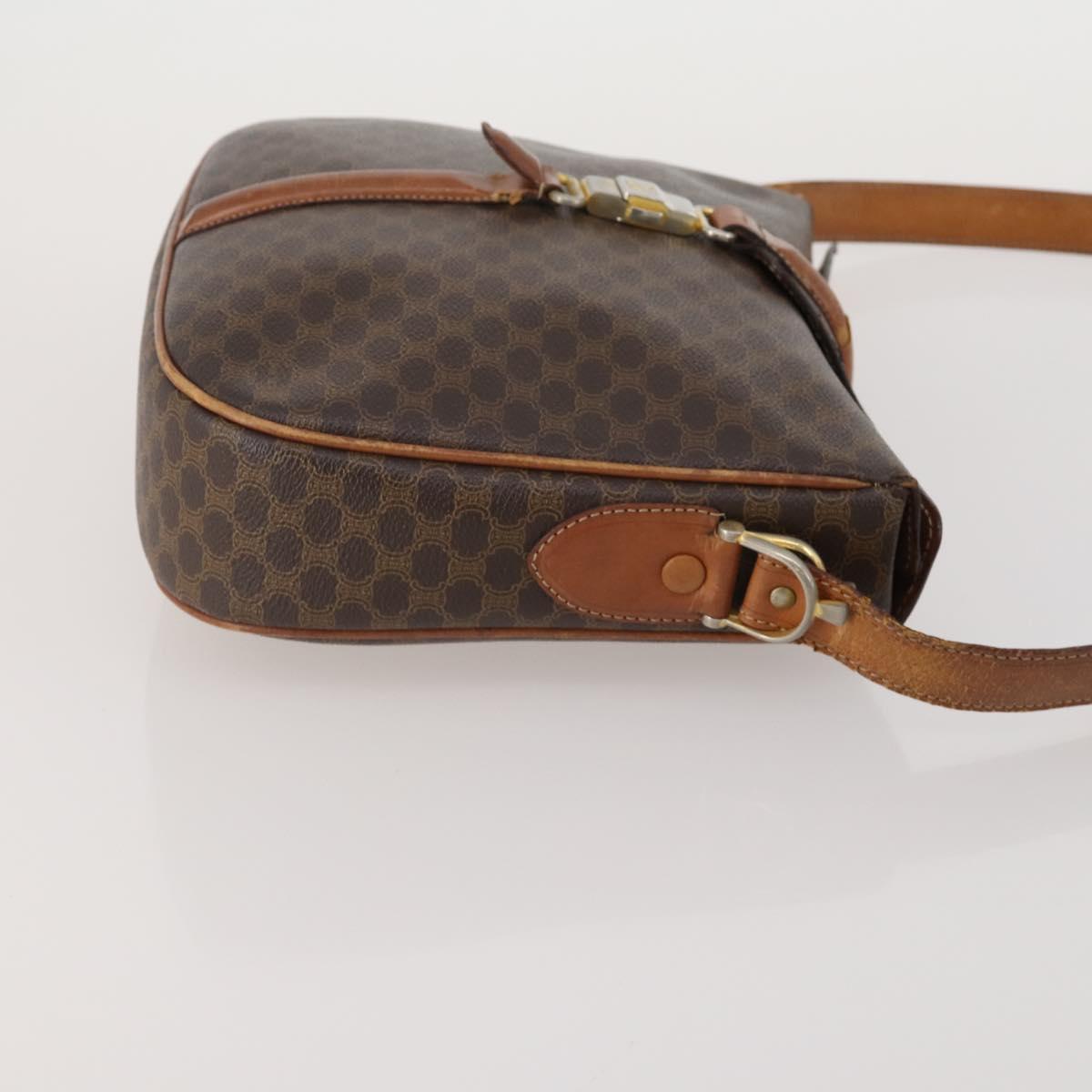 CELINE Macadam Canvas Shoulder Bag PVC Leather 4 Set 2way Brown Auth bs35722