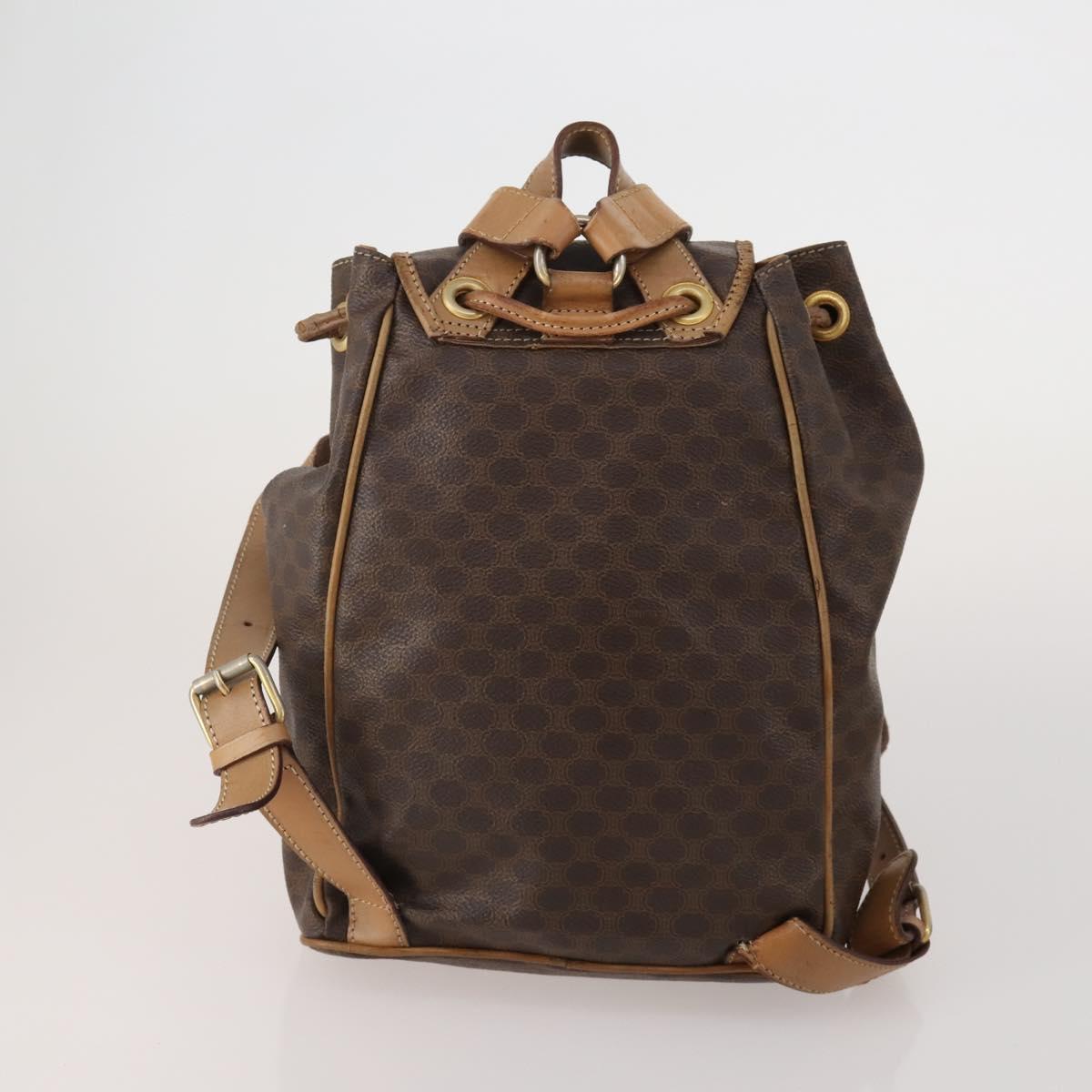 CELINE Macadam Canvas Shoulder Bag PVC Leather 4 Set 2way Brown Auth bs35722