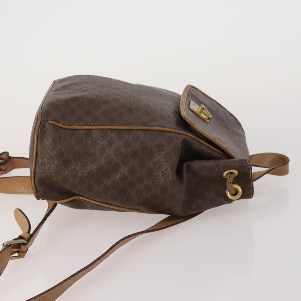 CELINE Macadam Canvas Shoulder Bag PVC Leather 4 Set 2way Brown Auth bs35722