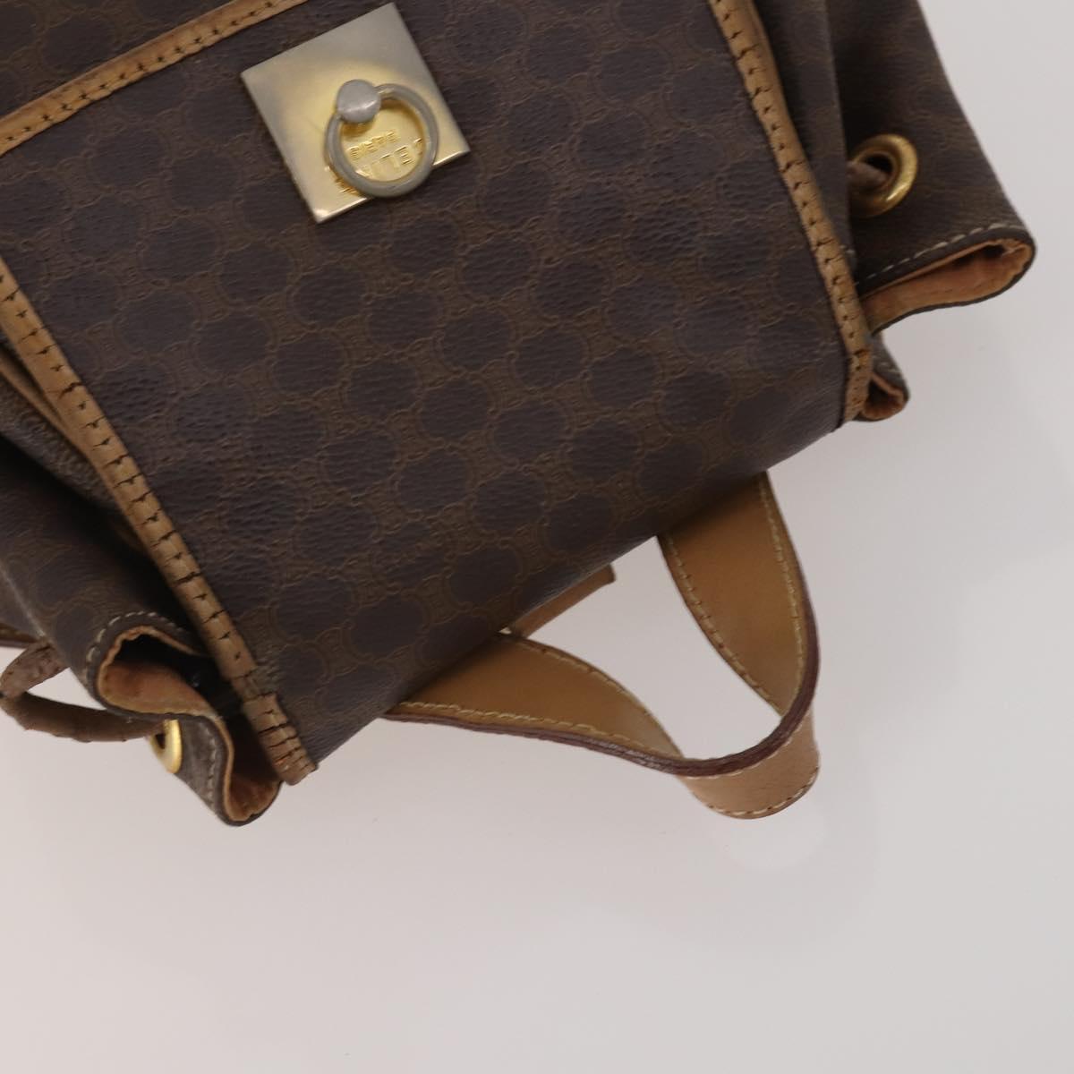 CELINE Macadam Canvas Shoulder Bag PVC Leather 4 Set 2way Brown Auth bs35722