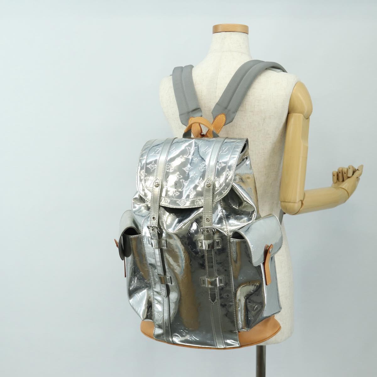 LOUIS VUITTON Monogram Miroir ChristopherPM Backpack Silver M58756 bs35728SAV