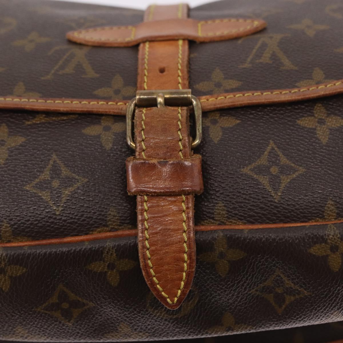 LOUIS VUITTON Monogram Saumur 30 Shoulder Bag M42256 LV Auth bs35731
