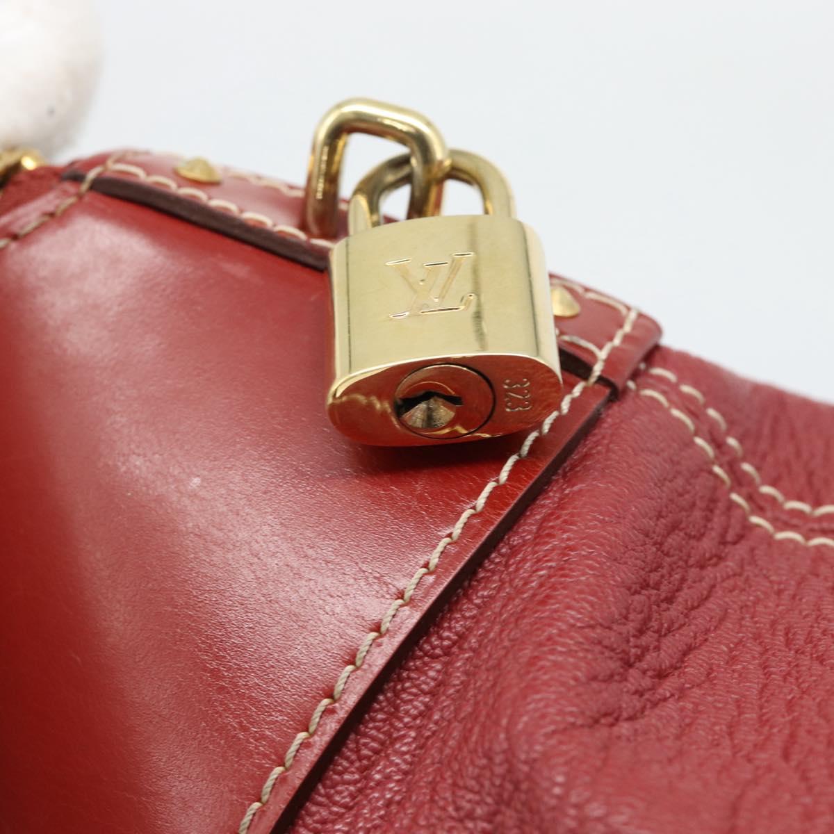 LOUIS VUITTON Lockit Hand Bag Suhari Red M95862 LV Auth bs35734A