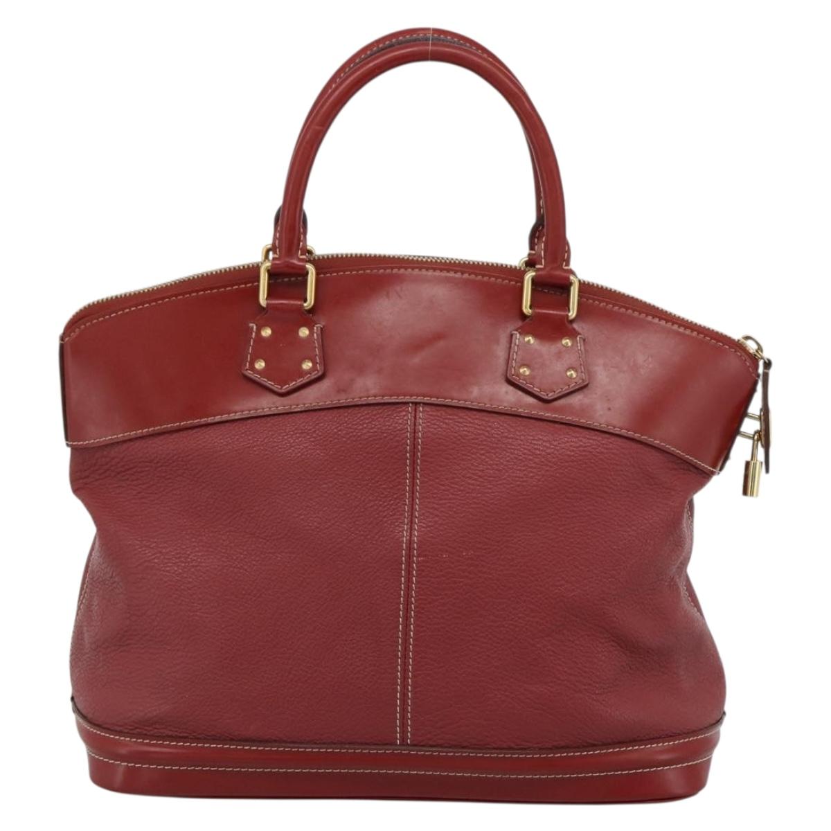 LOUIS VUITTON Lockit Hand Bag Suhari Red M95862 LV Auth bs35734A