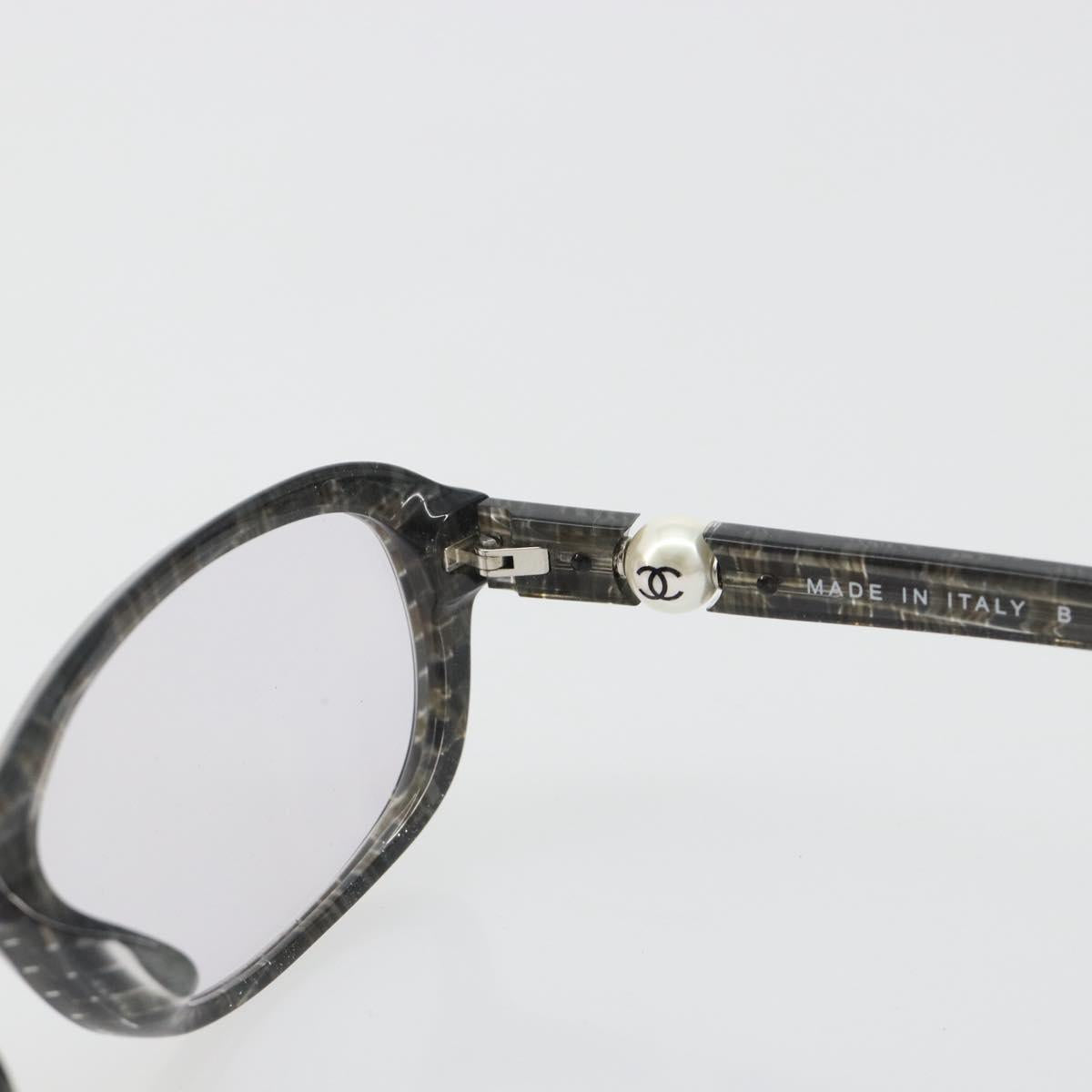 CHANEL Sunglasses plastic Brown CC Auth bs35741