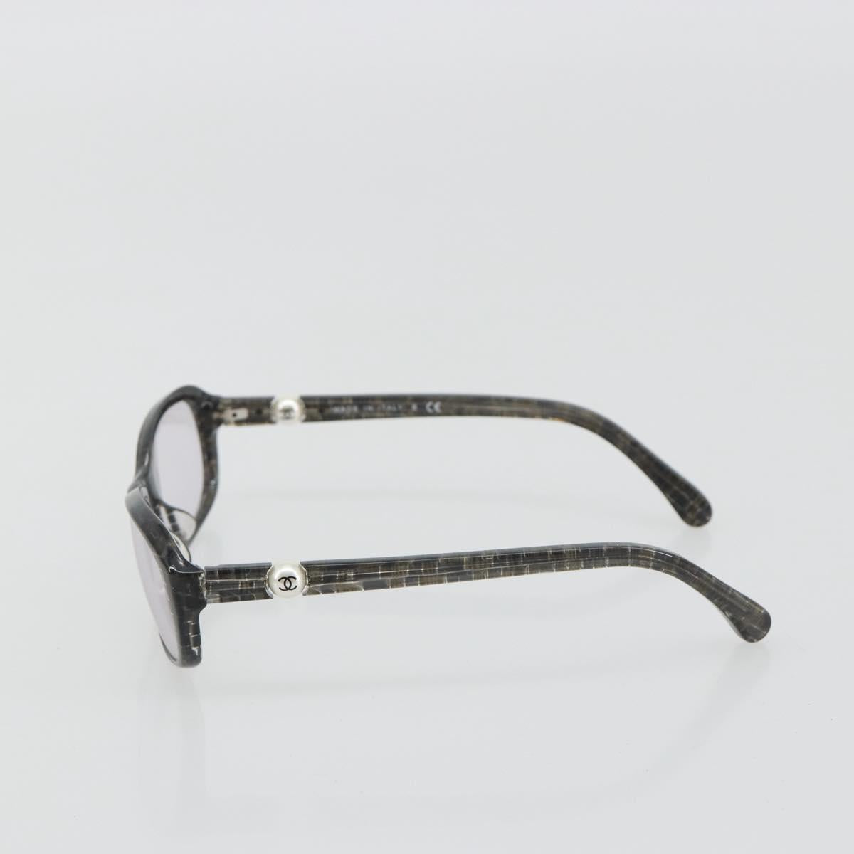 CHANEL Sunglasses plastic Brown CC Auth bs35741
