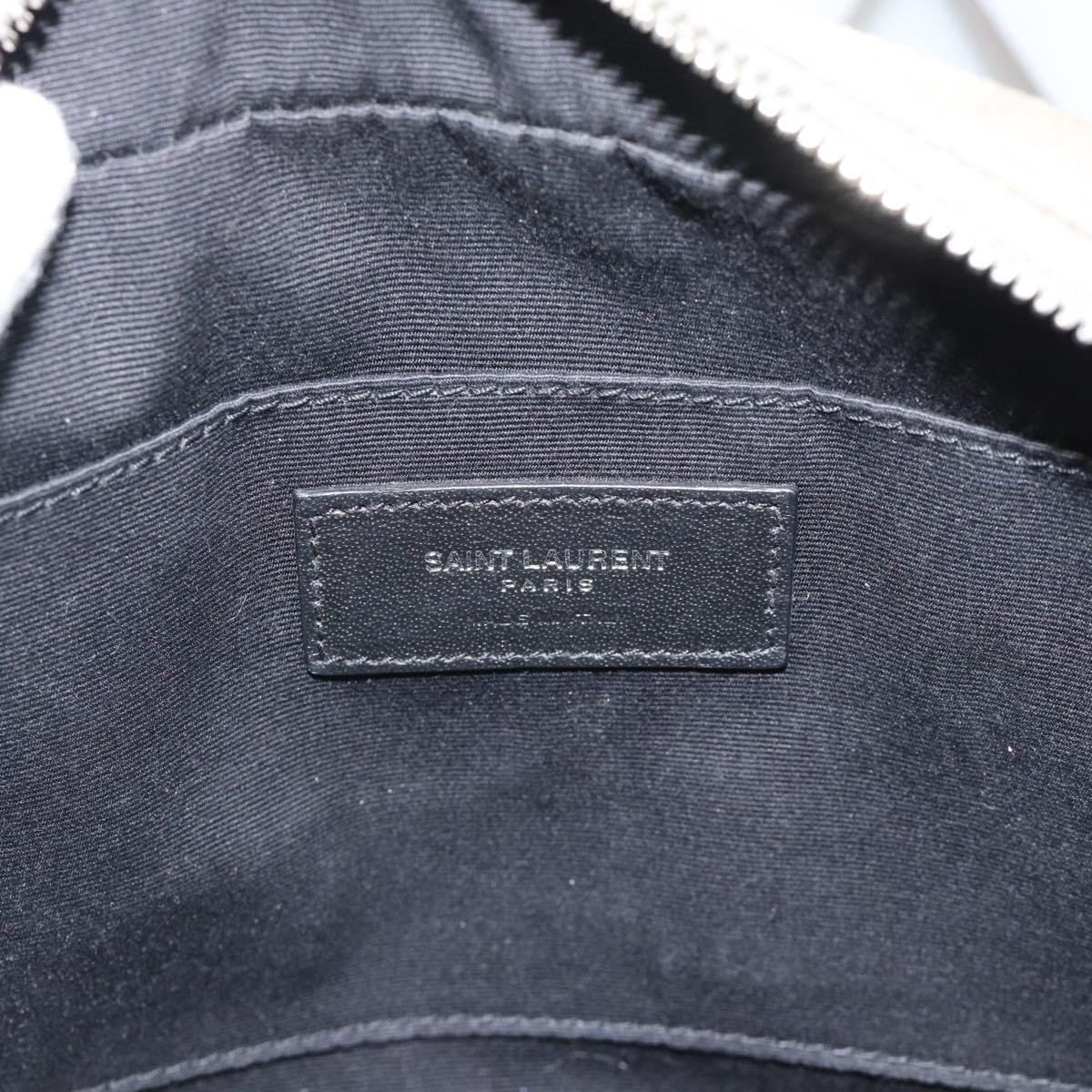 SAINT LAURENT Shoulder Bag Suede Gray Silver 520533 Auth bs35745V