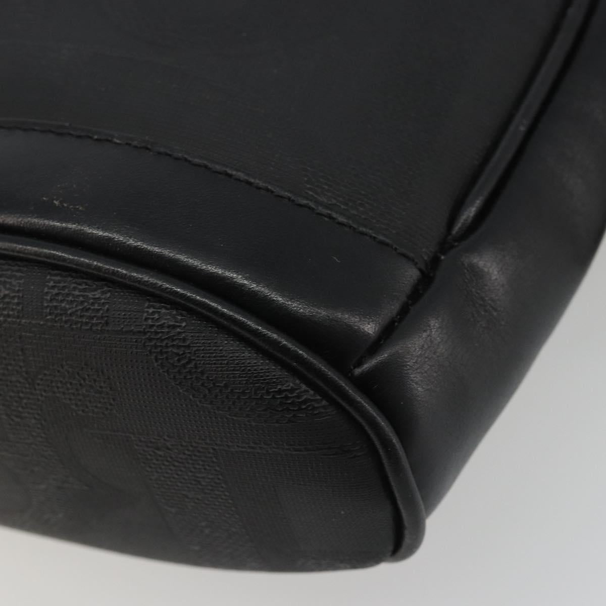 Christian Dior Trotter Shoulder Bag Black Gold Auth bs35747
