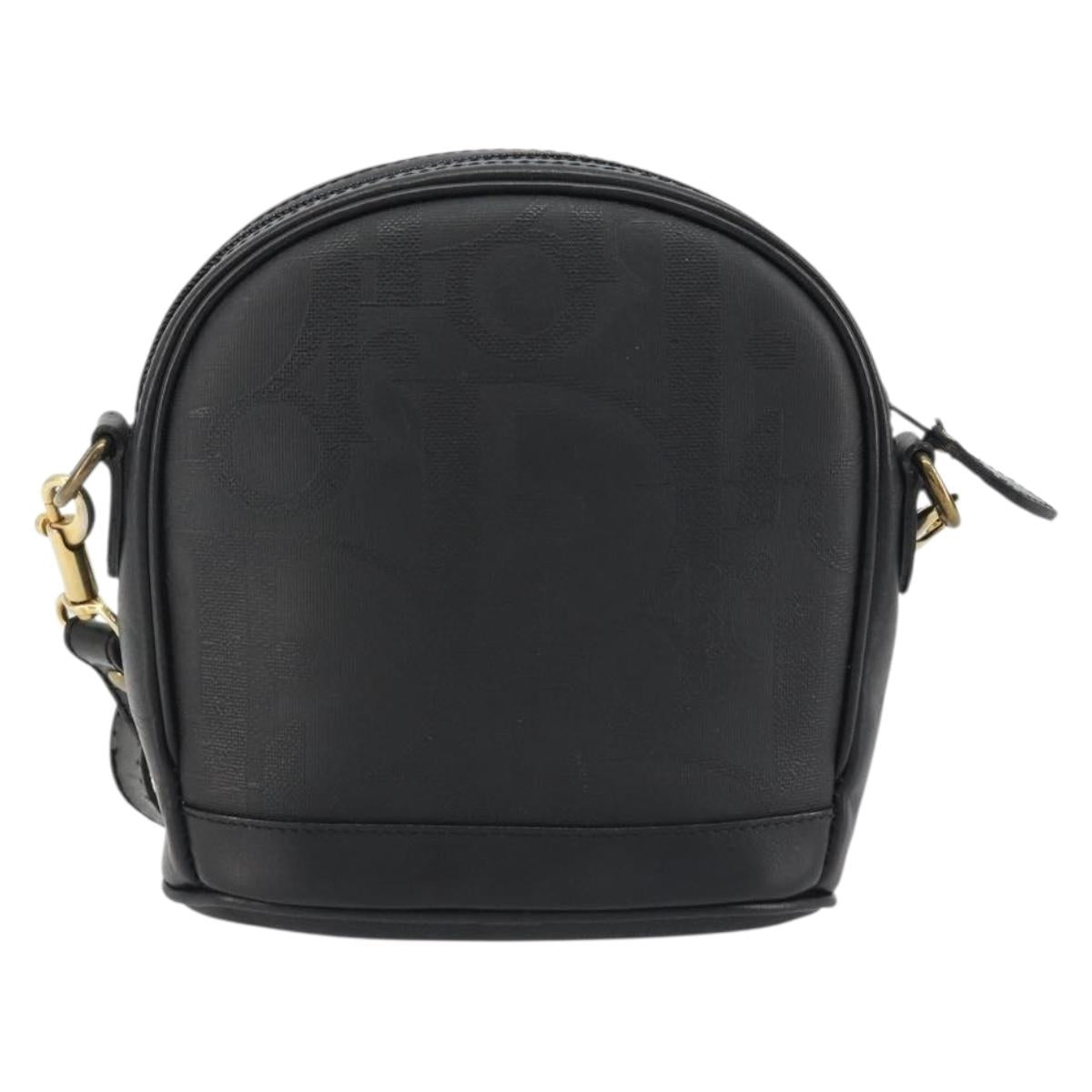 Christian Dior Trotter Shoulder Bag Black Gold Auth bs35747