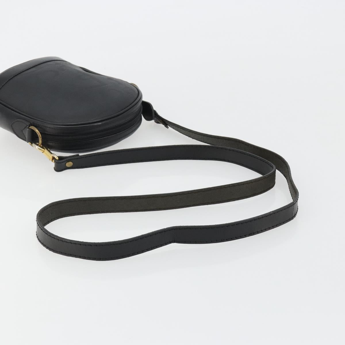 Christian Dior Trotter Shoulder Bag Black Gold Auth bs35747