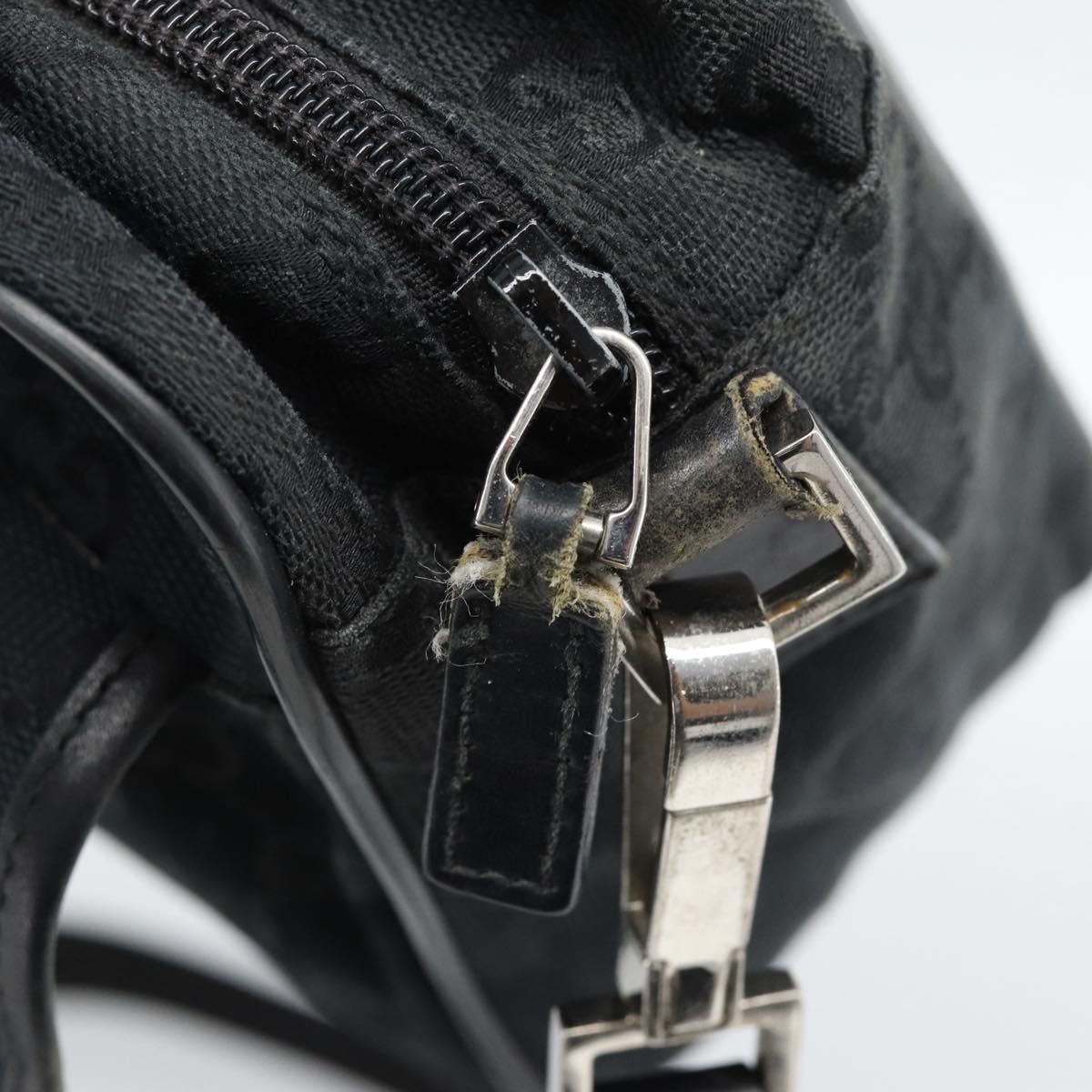 GUCCI GG Canvas Shoulder Bag Black 28562 Auth bs35748