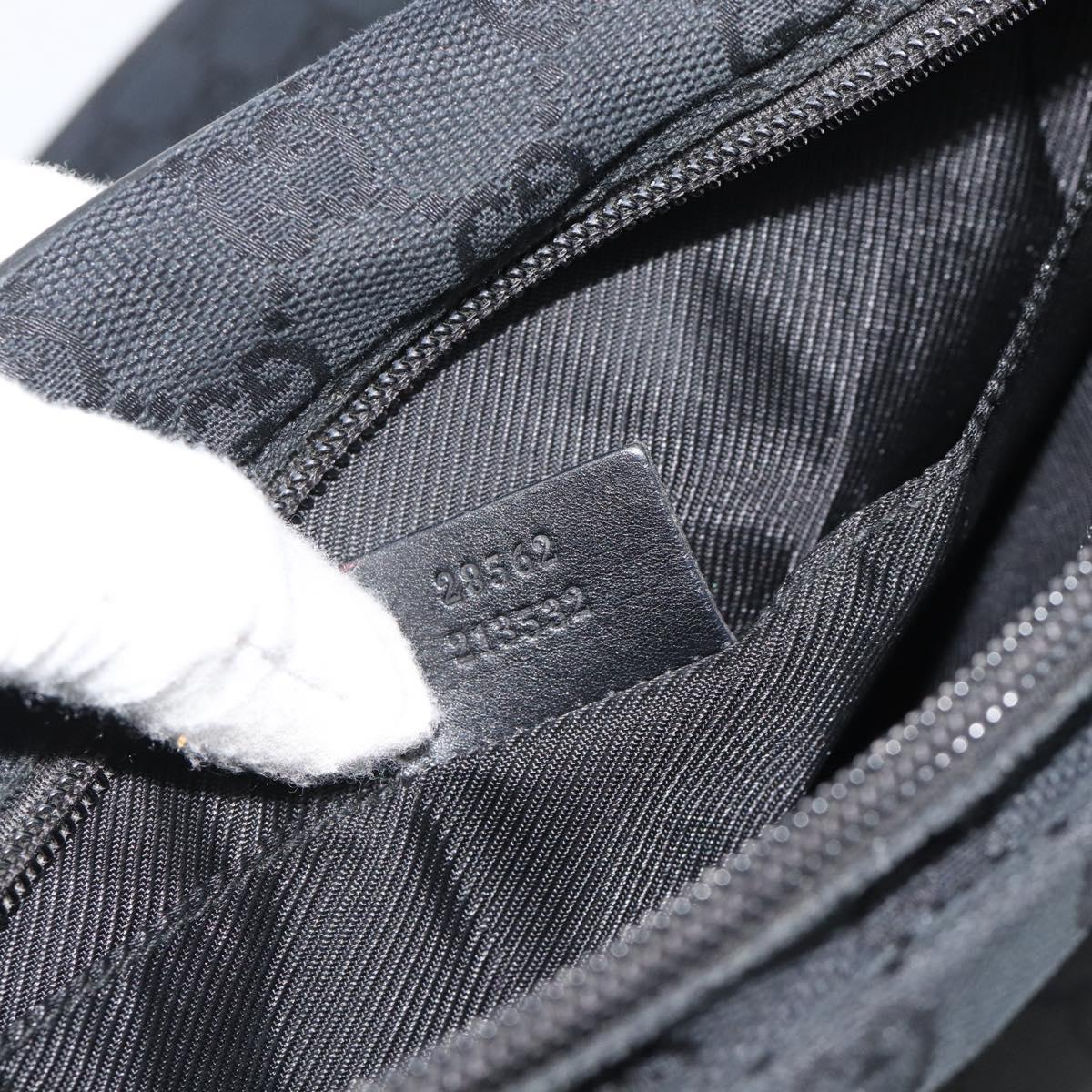 GUCCI GG Canvas Shoulder Bag Black 28562 Auth bs35748