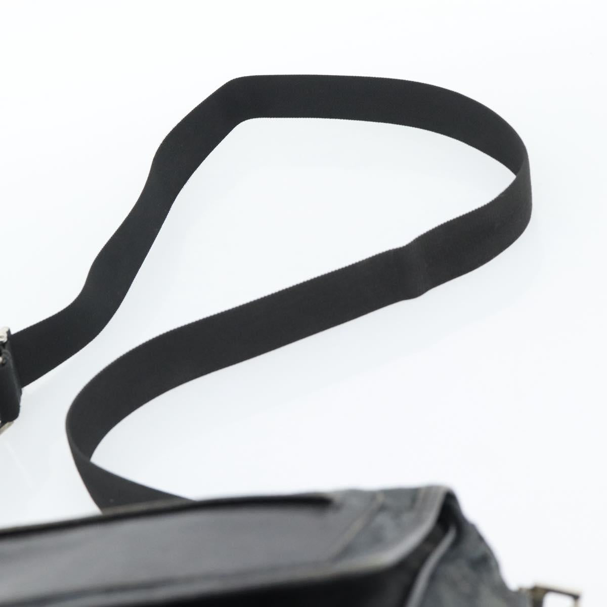 GUCCI GG Canvas Shoulder Bag Black 28562 Auth bs35748