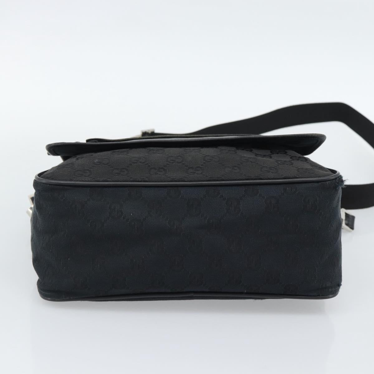 GUCCI GG Canvas Shoulder Bag Black 28562 Auth bs35748