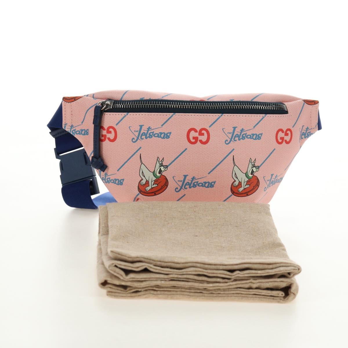 GUCCI x Jetson Waist bag PVC Pink 502095 Auth bs35751M