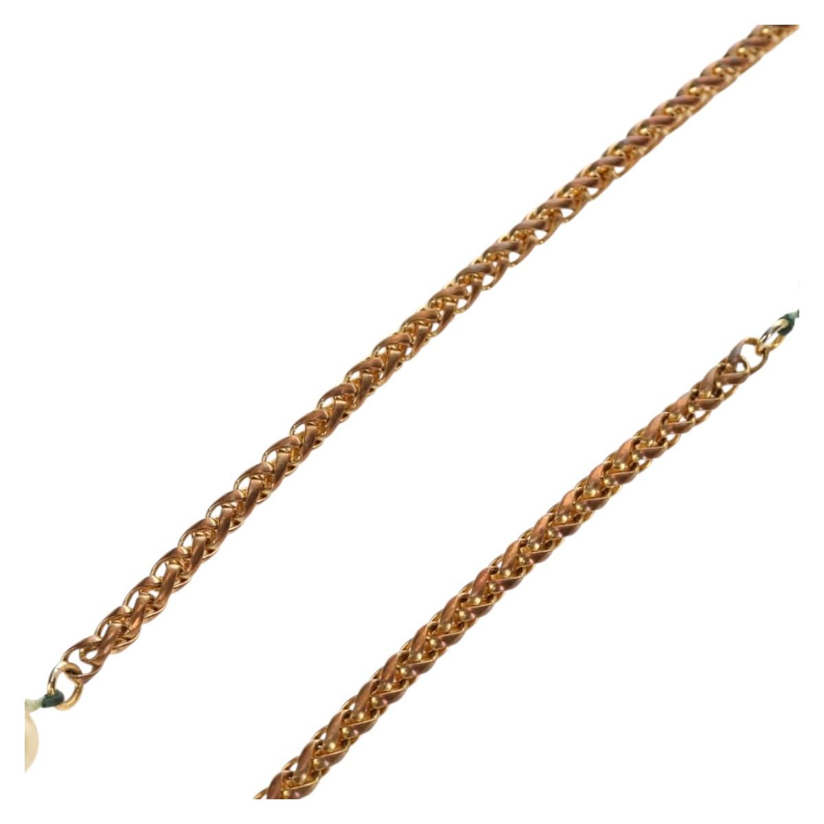 CHANEL Necklace Metal Pearl Gold White CC Auth bs35757V