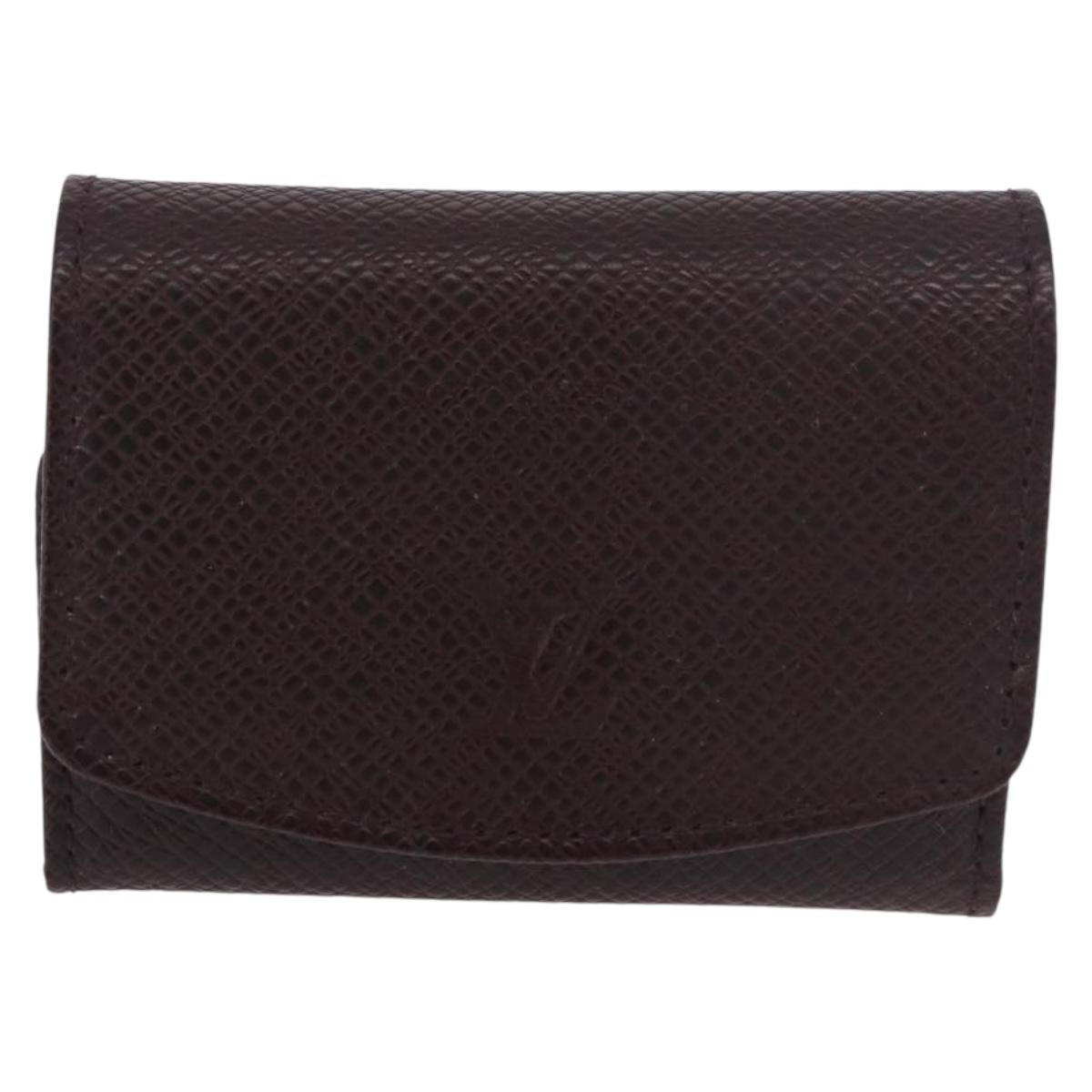 LOUIS VUITTON Taiga Buton de Manchette Cuffs Ardoise Silver M30566 Auth bs35759