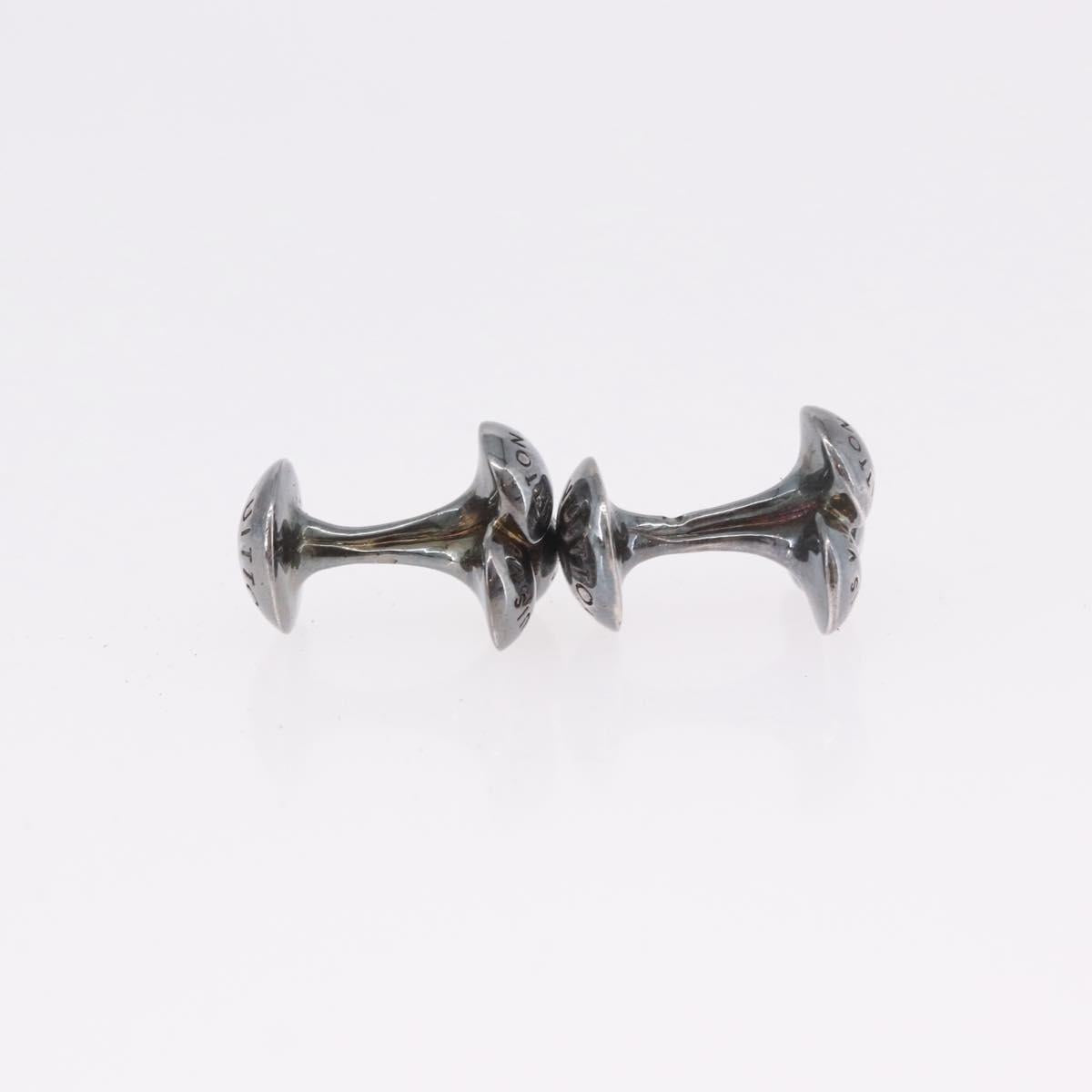LOUIS VUITTON Taiga Buton de Manchette Cuffs Ardoise Silver M30566 Auth bs35759