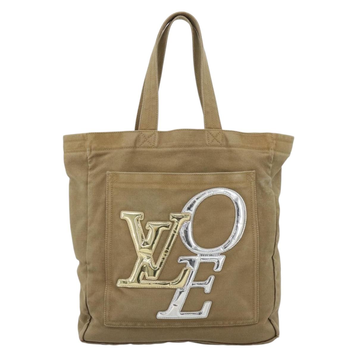 LOUIS VUITTON That's Love MM Tote Bag Canvas Brown M95466 LV Auth bs35762A