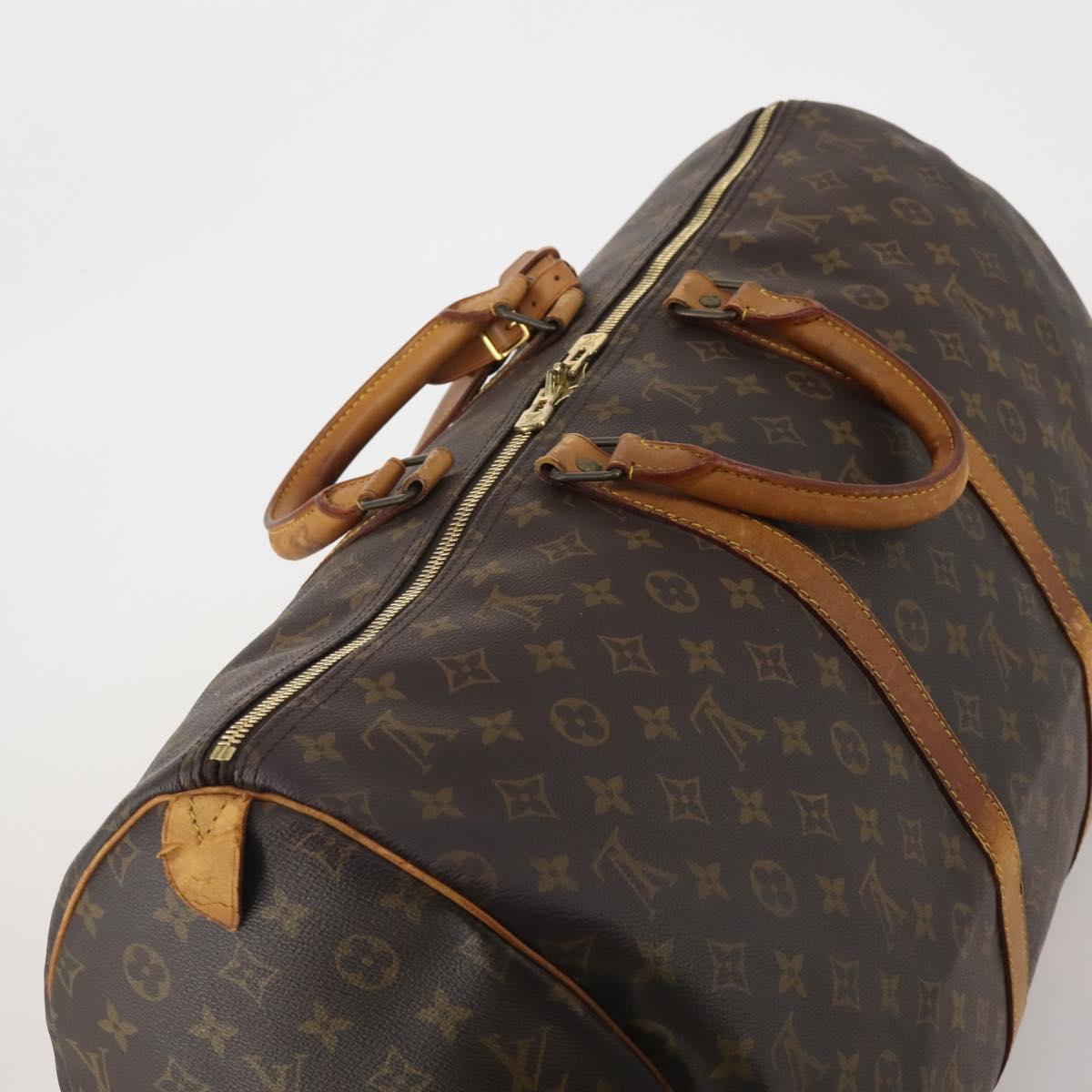 LOUIS VUITTON Monogram Keepall 55 Boston Bag M41424 LV Auth bs35764
