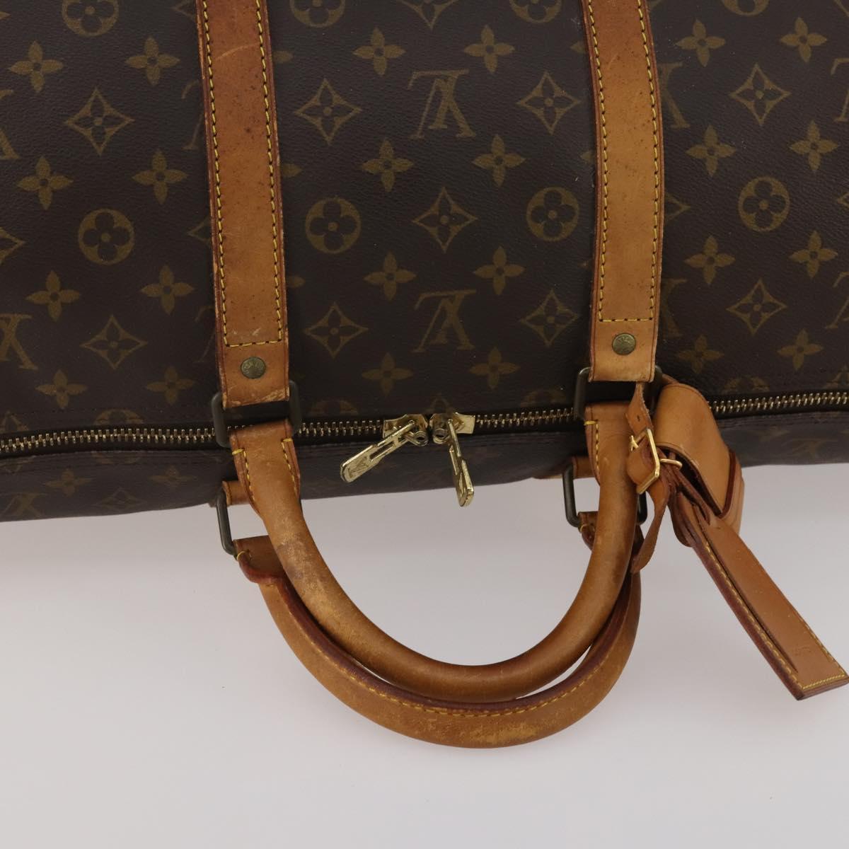 LOUIS VUITTON Monogram Keepall 55 Boston Bag M41424 LV Auth bs35764
