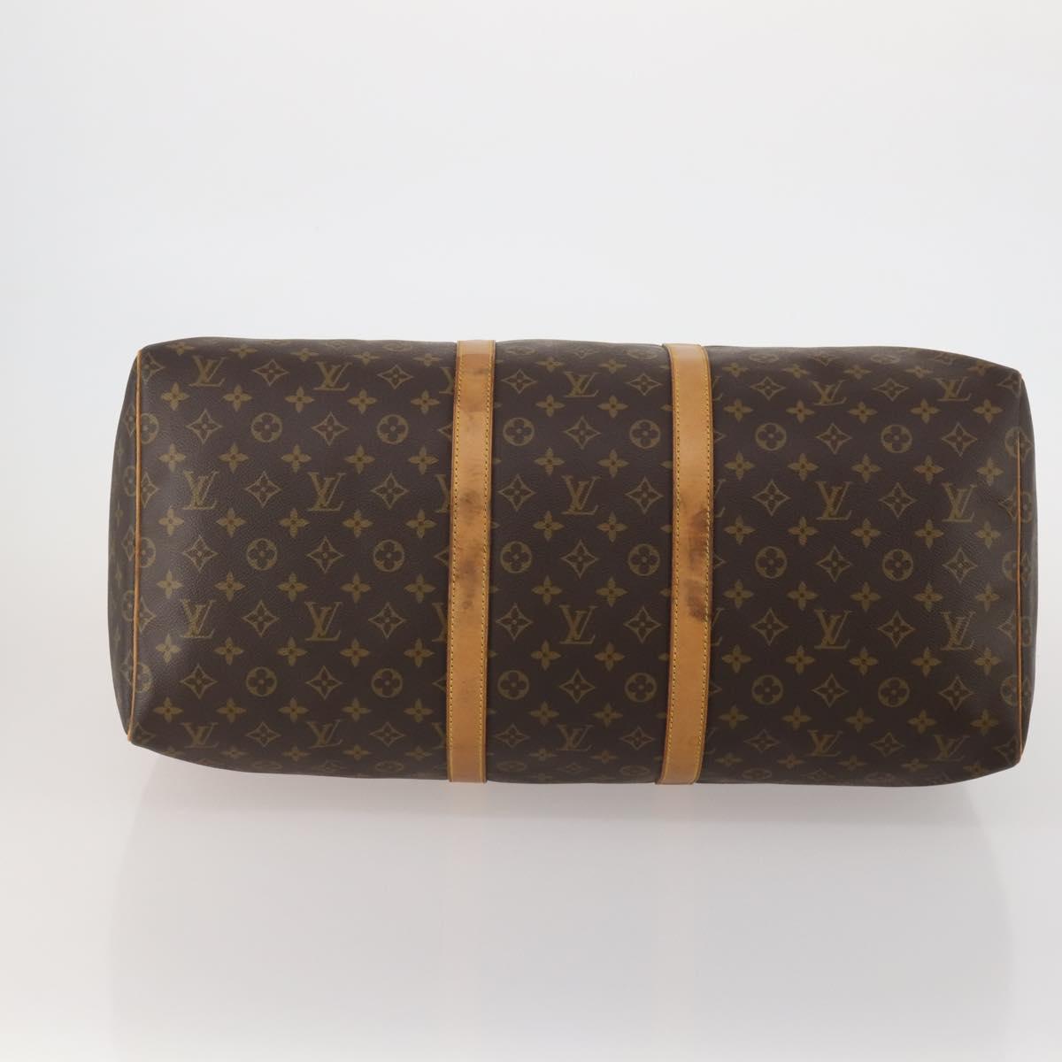LOUIS VUITTON Monogram Keepall 55 Boston Bag M41424 LV Auth bs35764