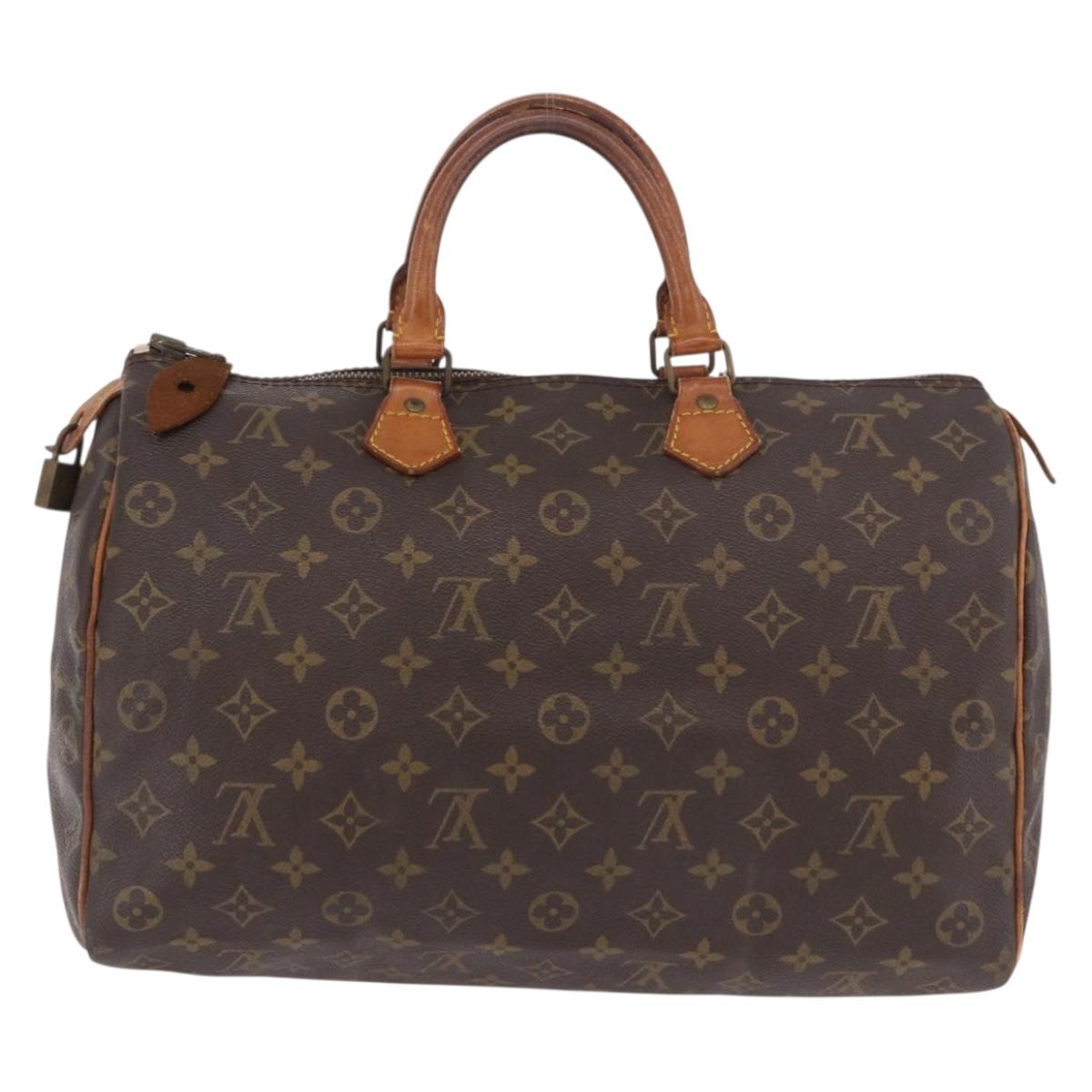 LOUIS VUITTON Monogram Speedy 35 Hand Bag M41524 LV Auth bs35768