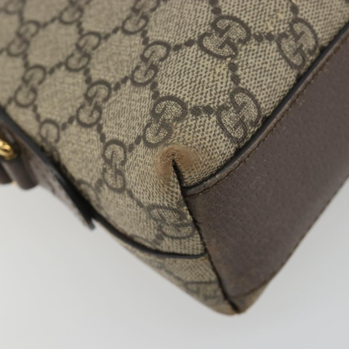 GUCCI GG Supreme Shoulder Bag PVC Beige Gold 499621 Auth bs35770