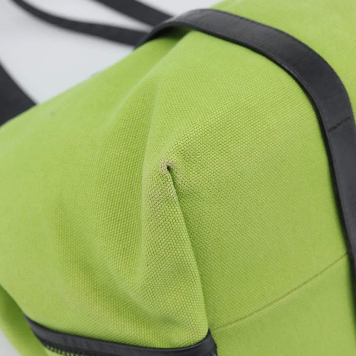 BOTTEGA VENETA Tote Bag Canvas Green Black 256763 Auth bs35773